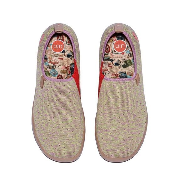 UIN Women's Walking Shoes Slip On Loafers Sneaker(Toledo 1- Raspberry Matcha) - Picture 1 of 7